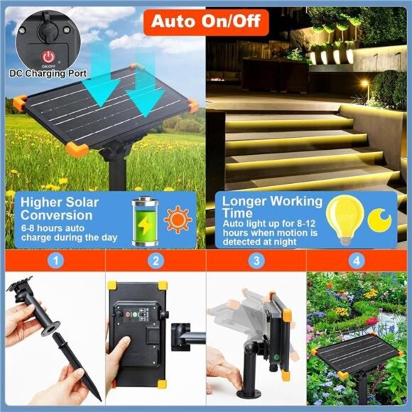 50Ft Solar Strip Lights Outdoor,Waterproof LED Light Strip Auto On/Off - Picture 6 of 8